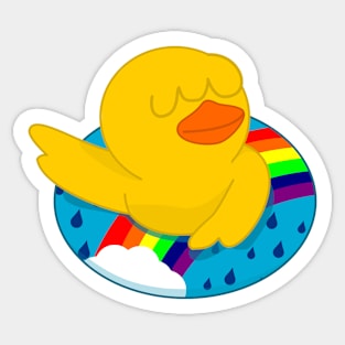 Duck Rainbow Sticker